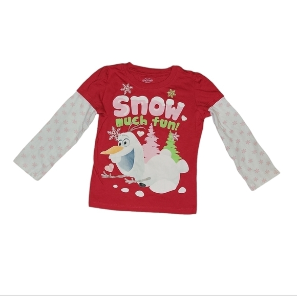 Disney Frozen size 5T "Snow much fun" graphic long sleeve shirt - Picture 1 of 7
